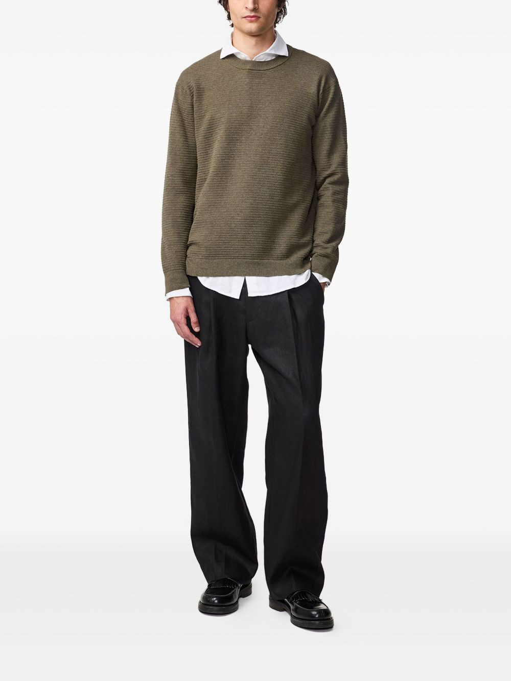 ribbed crew-neck sweater - 2