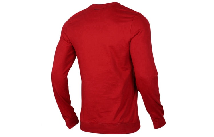 adidas neo Large Logo Printing Round Neck Pullover Red EI6271 - 2