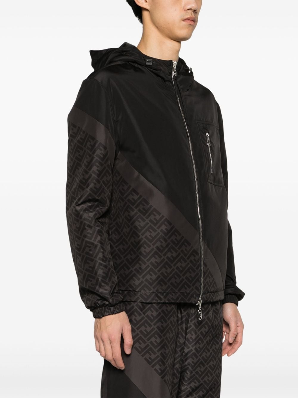 FF-print hooded windbreaker - 3