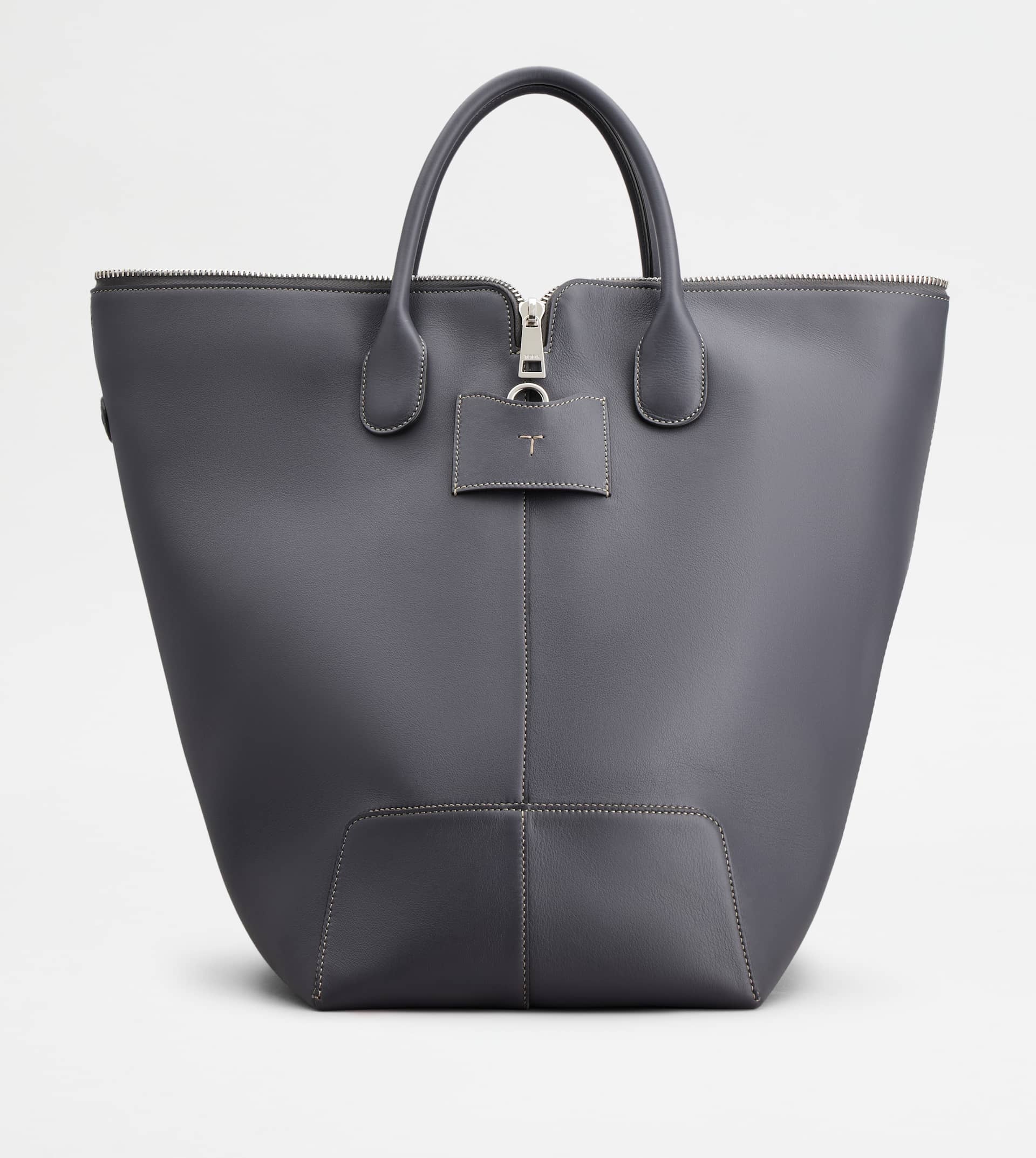 TOD'S DI BAG SWING IN LEATHER LARGE - GREY - 1
