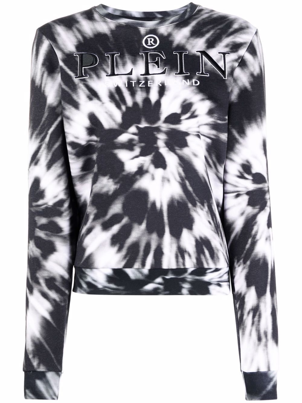 logo-embroidered tie-dye sweatshirt - 1