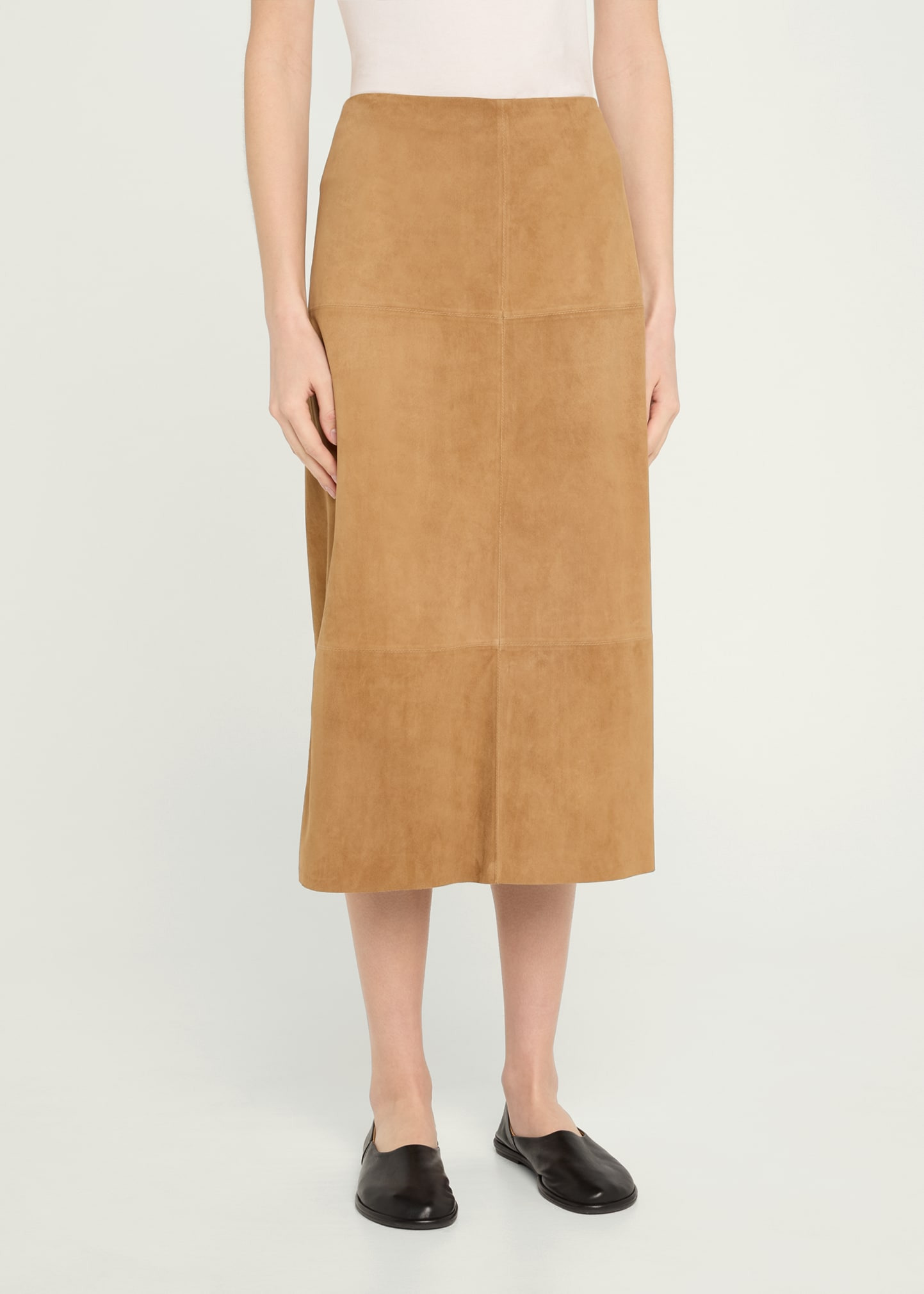 Nadia Pencil Suede Midi Skirt - 4