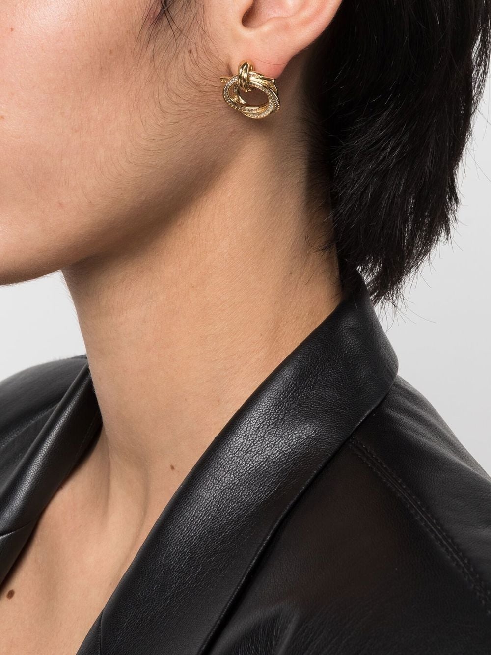 crystal-embellished hoop earring - 2