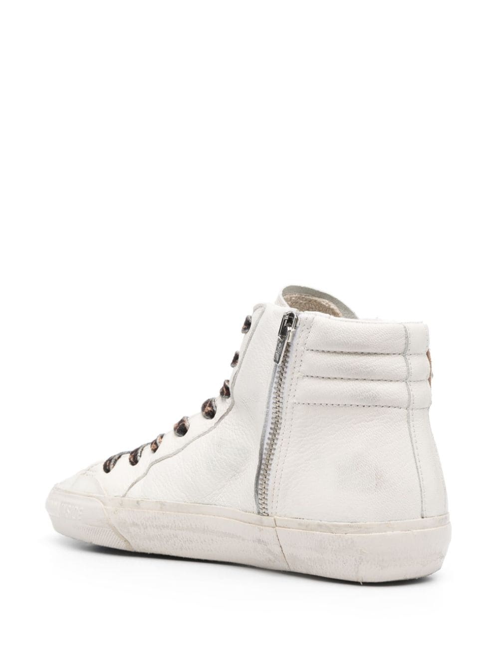 Slide crystal-embellished hi-top sneakers - 3