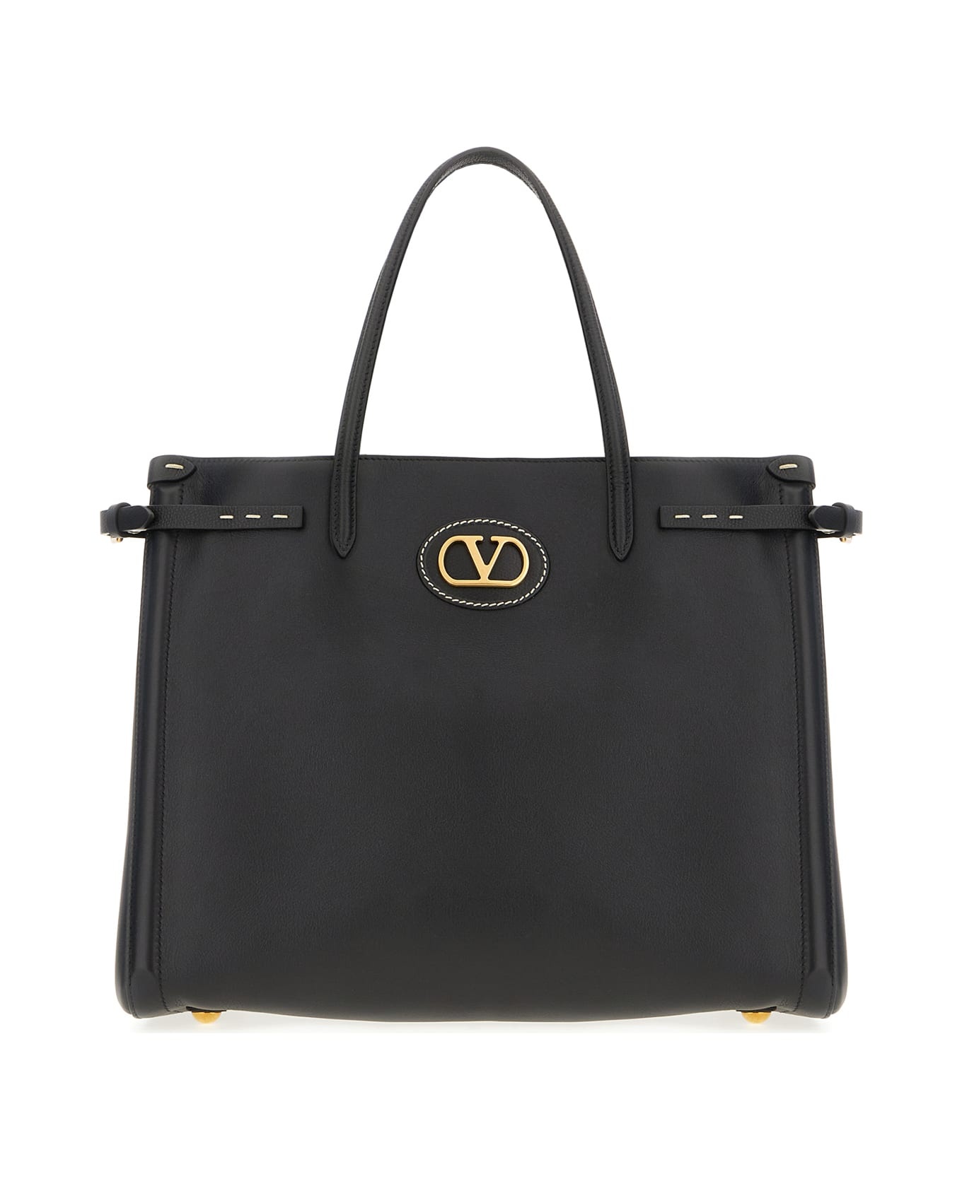 Black Leather Handbag - 1