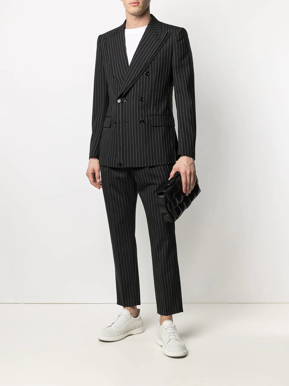 pinstripe peak-lapel blazer - 2