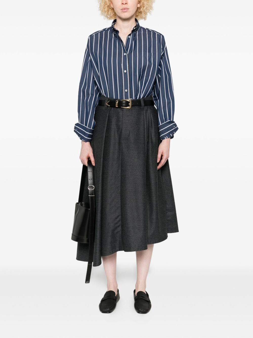 striped button-down shirt - 2