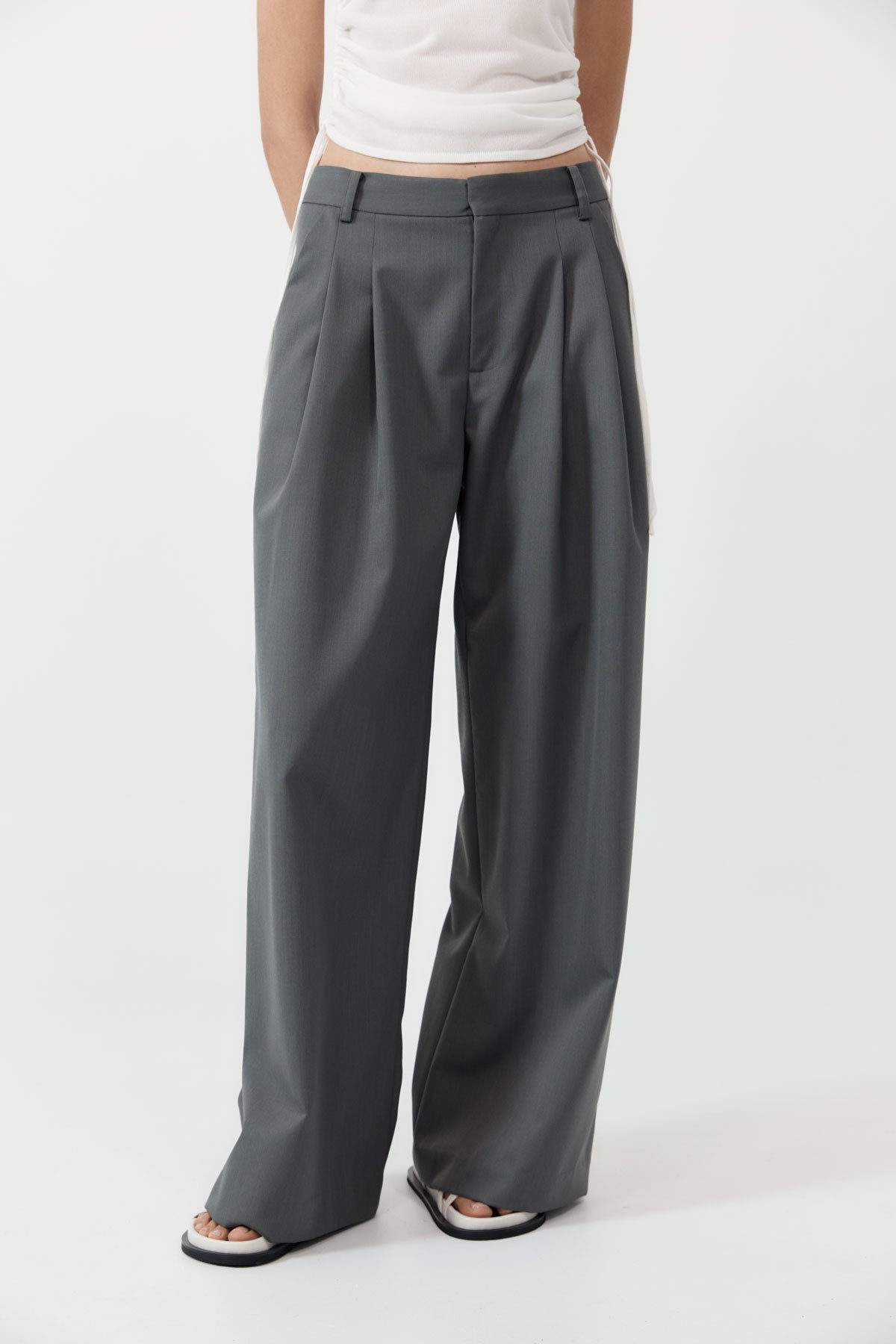 Homme Pleat Pants - Pewter Grey - 3
