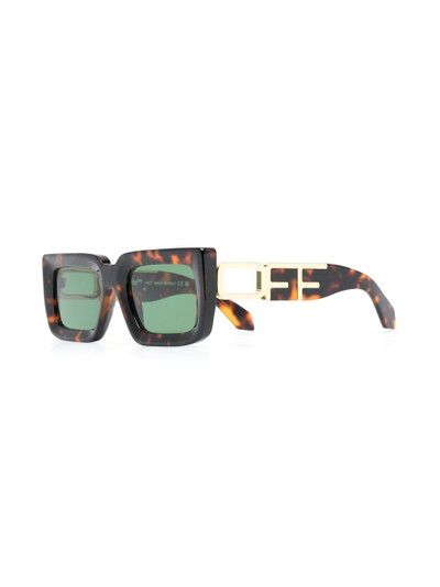 Off-White tortoiseshell square-frame sunglasses outlook