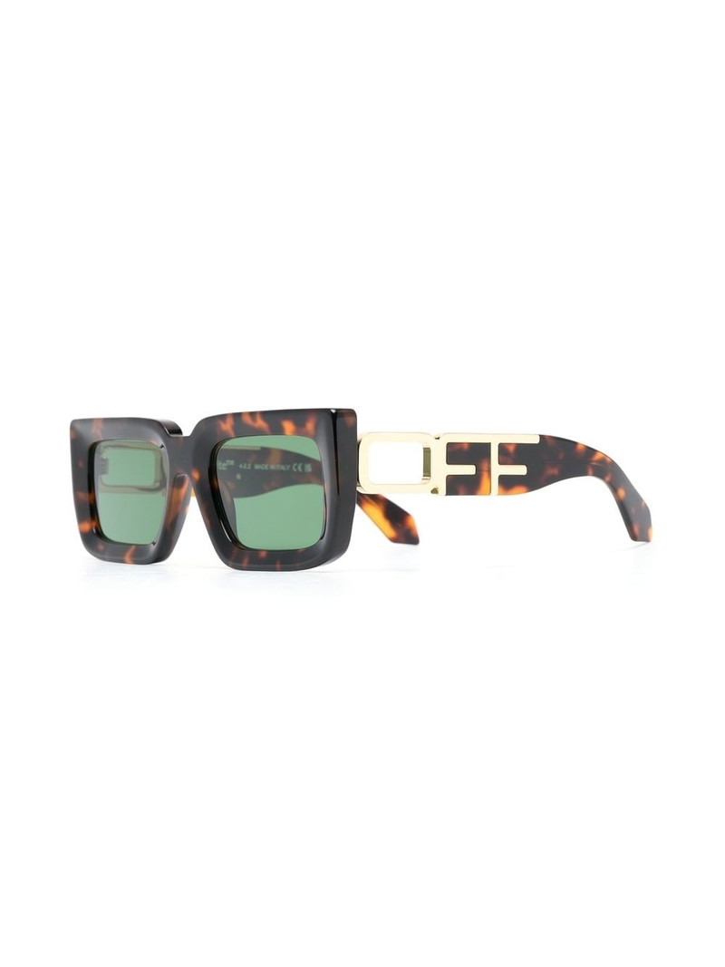 Off-White tortoiseshell square-frame sunglasses outlook