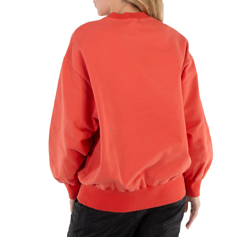 Kolor Ladies Dal Orange 23SS Logo Print Sweatshirt - 3