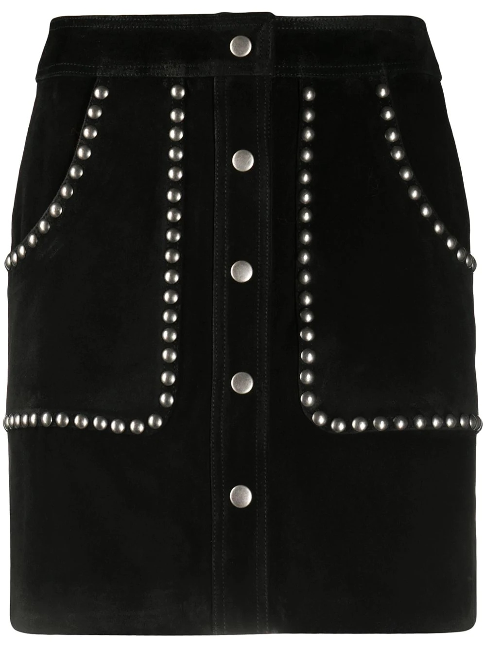 studded A-line mini skirt - 1