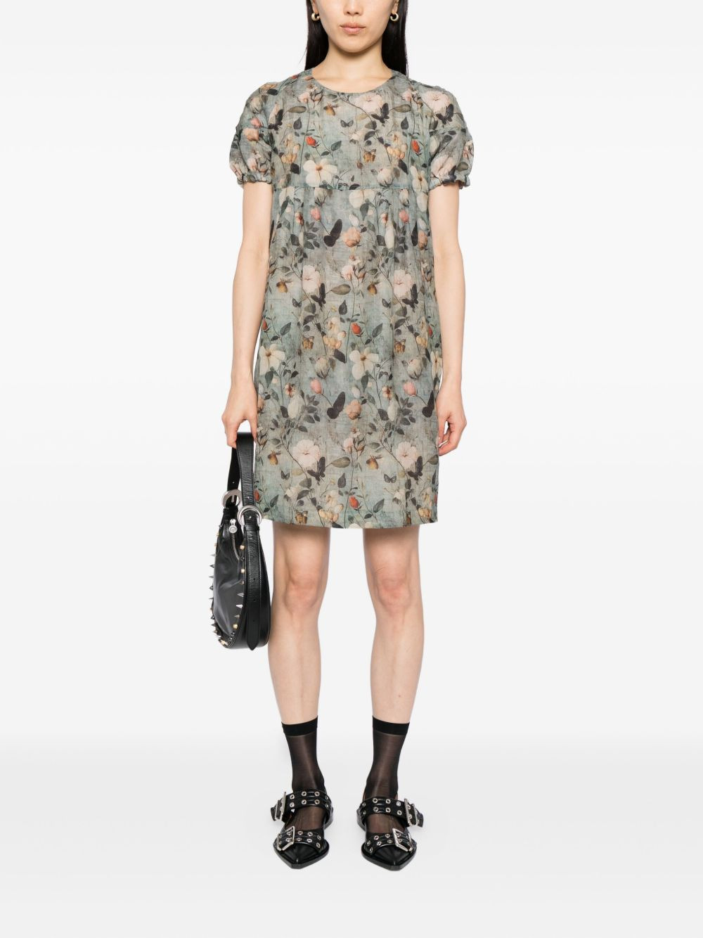 floral-print babydoll dress - 2