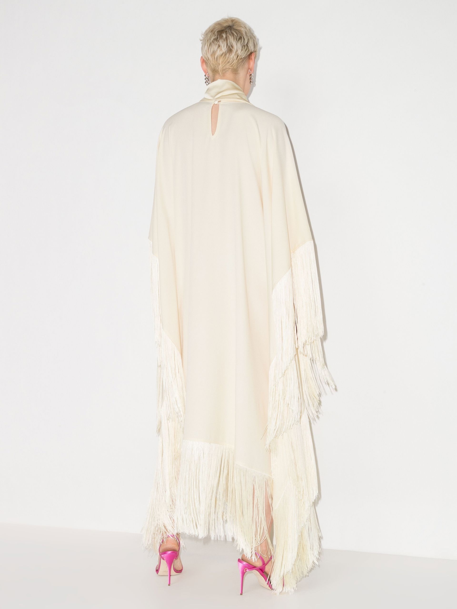 Mrs Ross asymmetric fringed maxi dress - 3