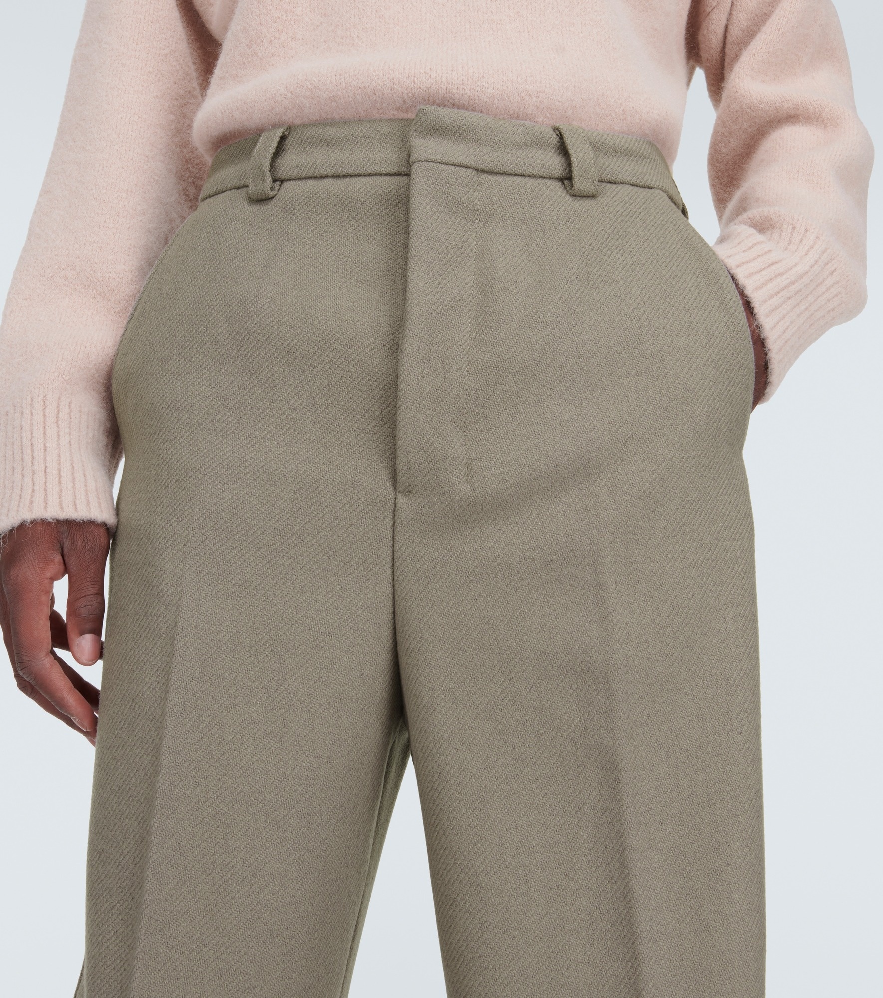 Wool-blend straight pants - 5