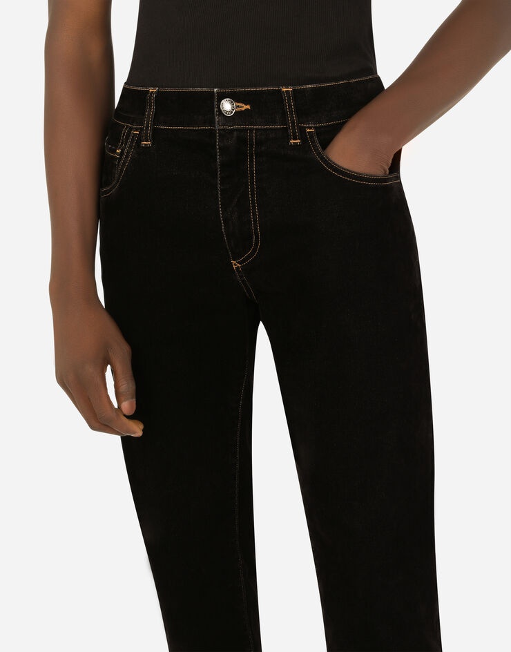 Flocked slim-fit stretch jeans - 5