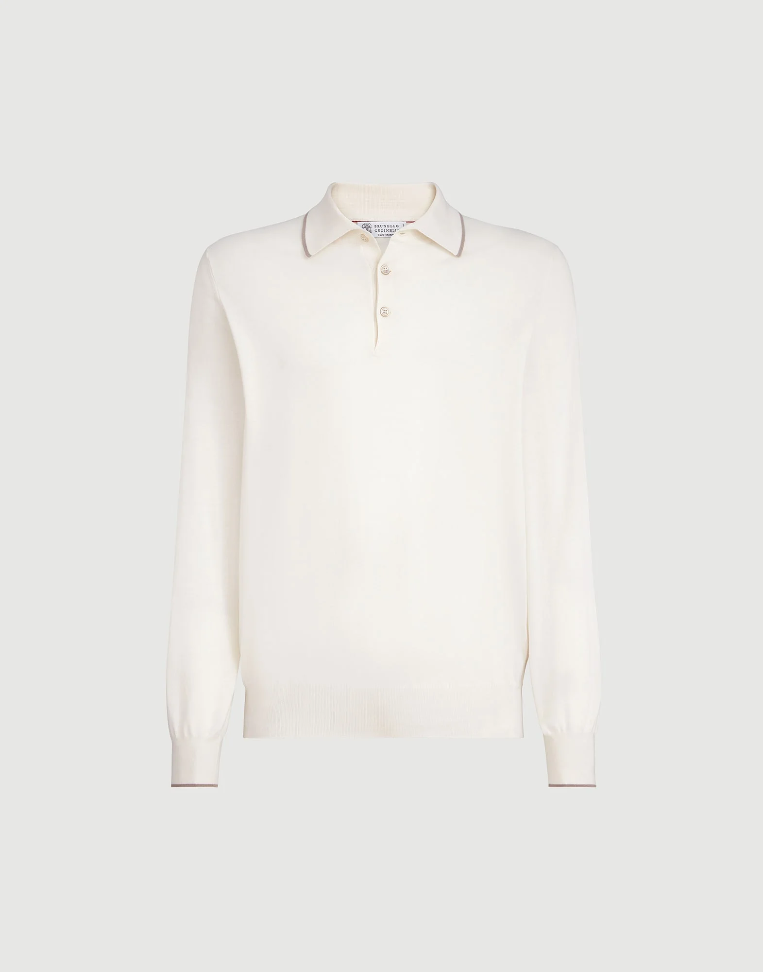 Sea Island cotton and cashmere lightweight knit polo - 1