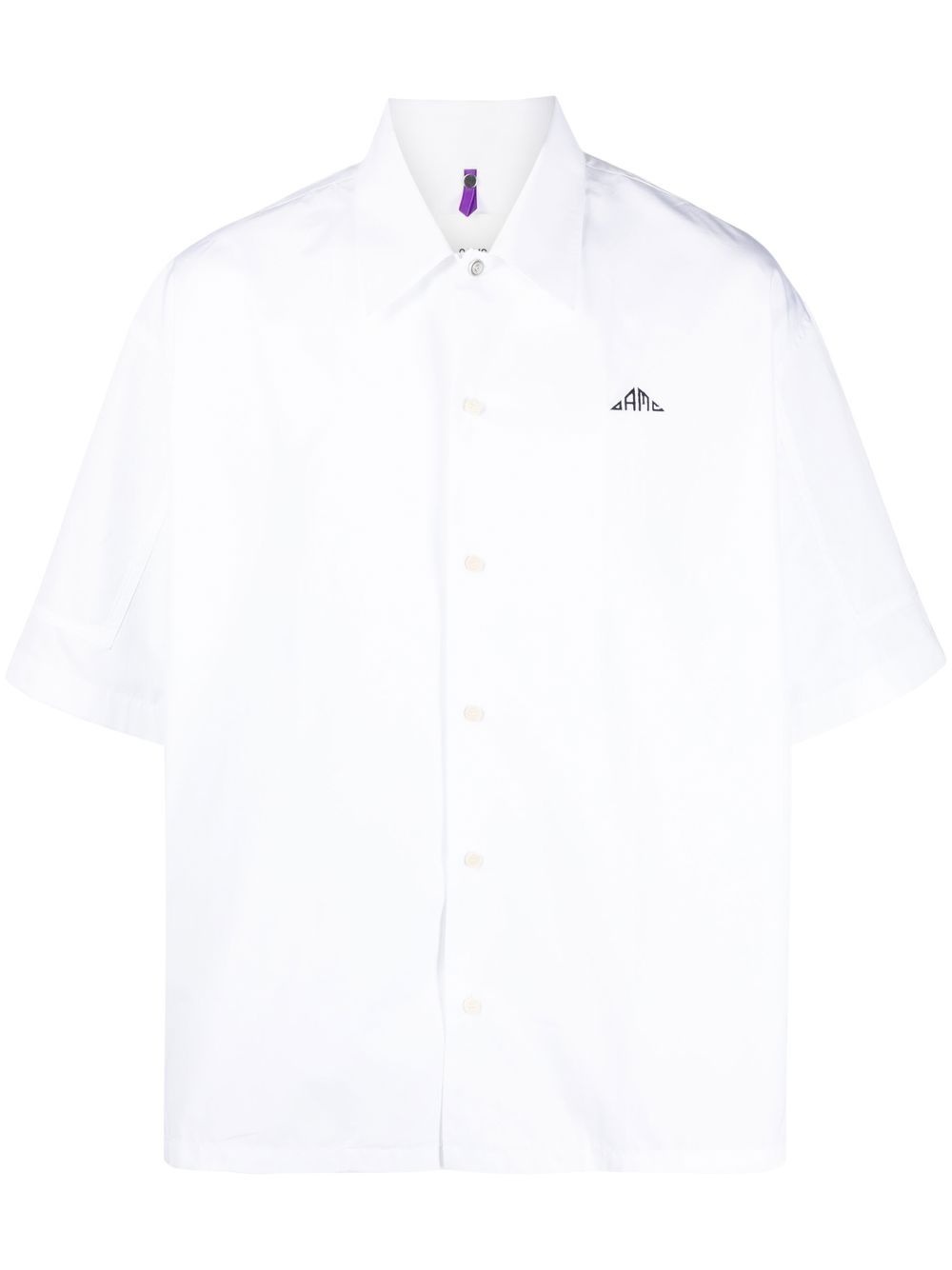 logo-embroidery short-sleeved shirt - 1
