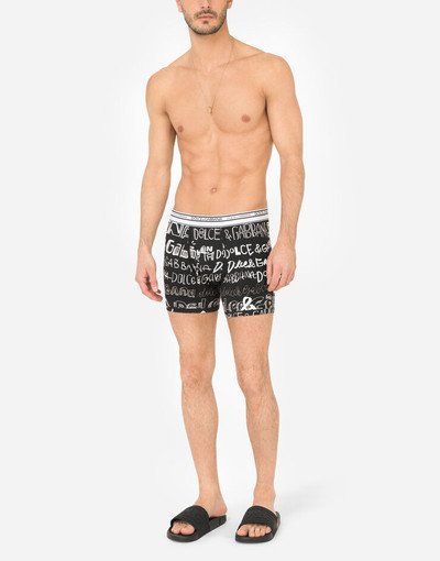 Dolce & Gabbana Long-leg stretch cotton boxers with logo print outlook