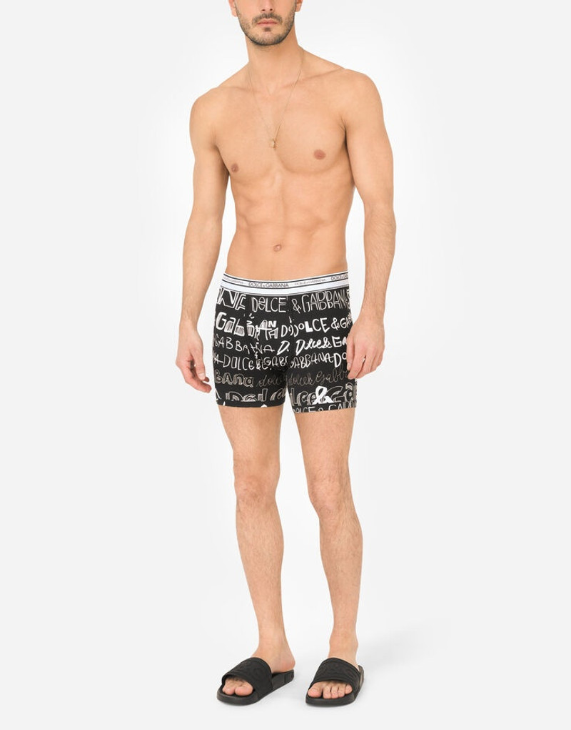 Dolce & Gabbana Long-leg stretch cotton boxers with logo print outlook