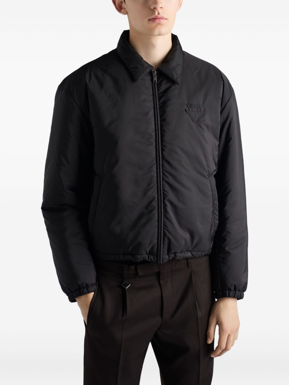 triangle-logo padded jacket - 4