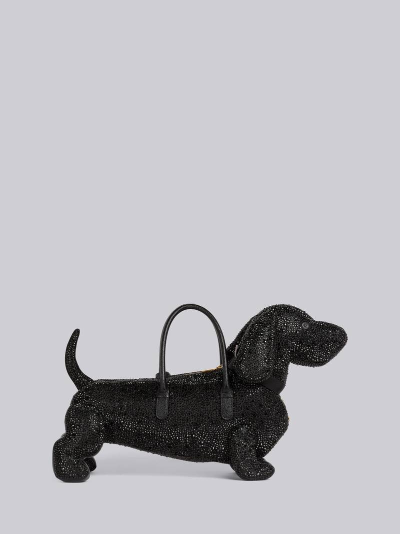 Black Crystal Satin Black Tie Hector Bag 4