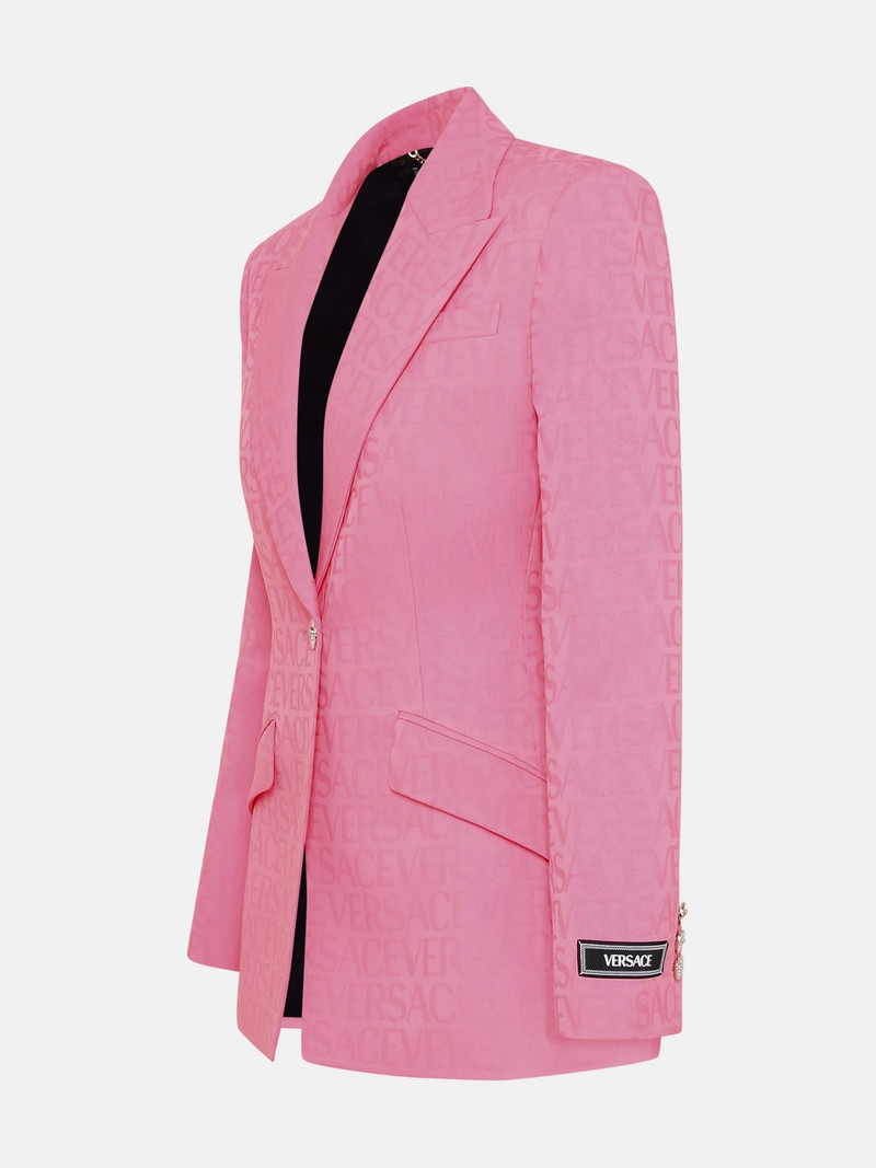 VERSACE Rose virgin wool blazer jacket outlook