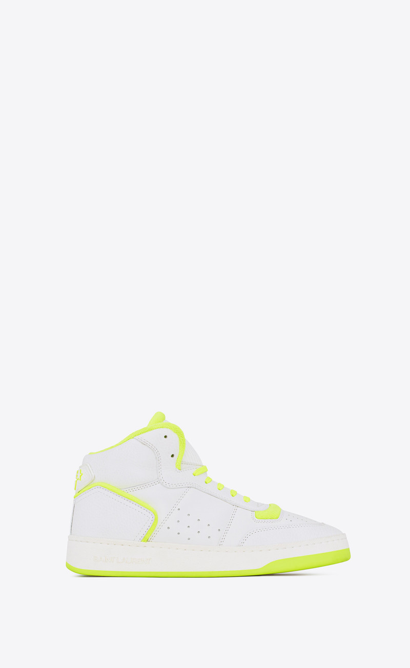 sl/80 mid-top sneakers in smooth and grained leather - 1