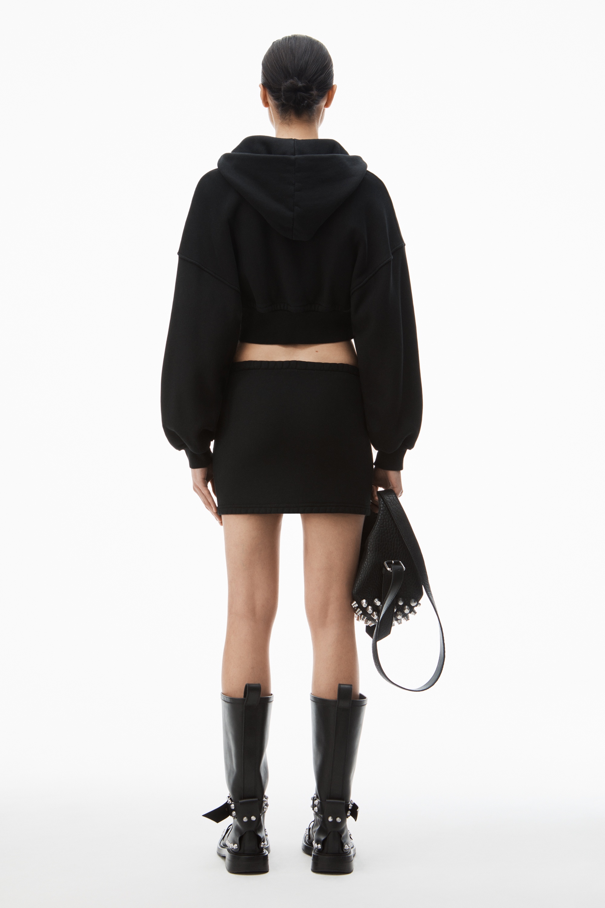 mini skirt in classic cotton terry - 4