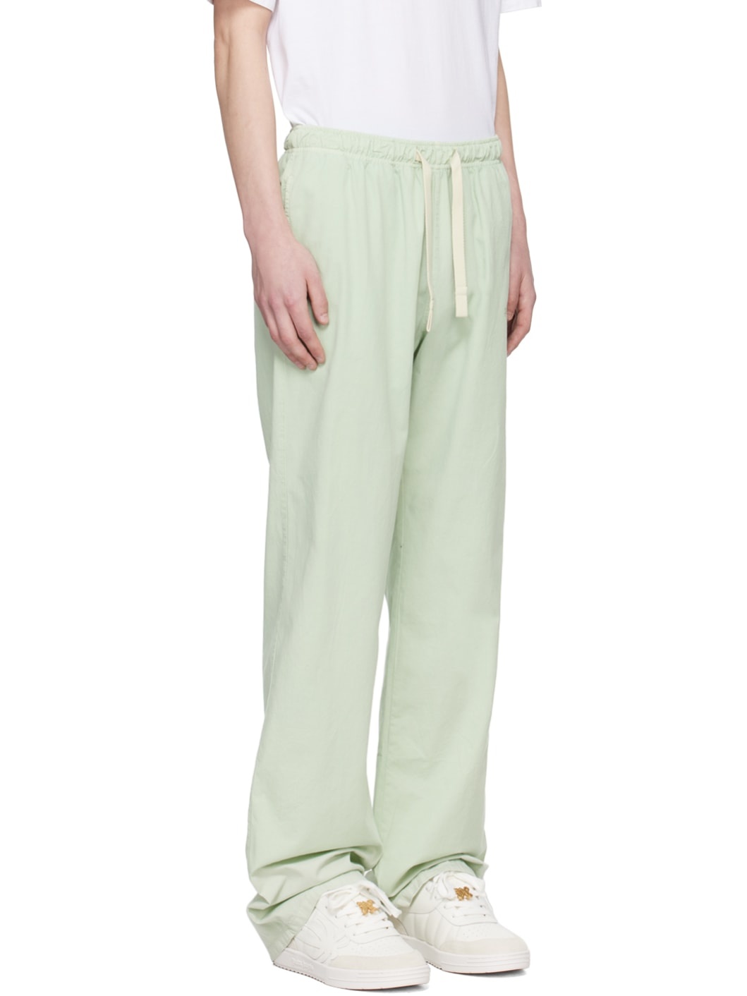 Green Embroidered Sweatpants - 2