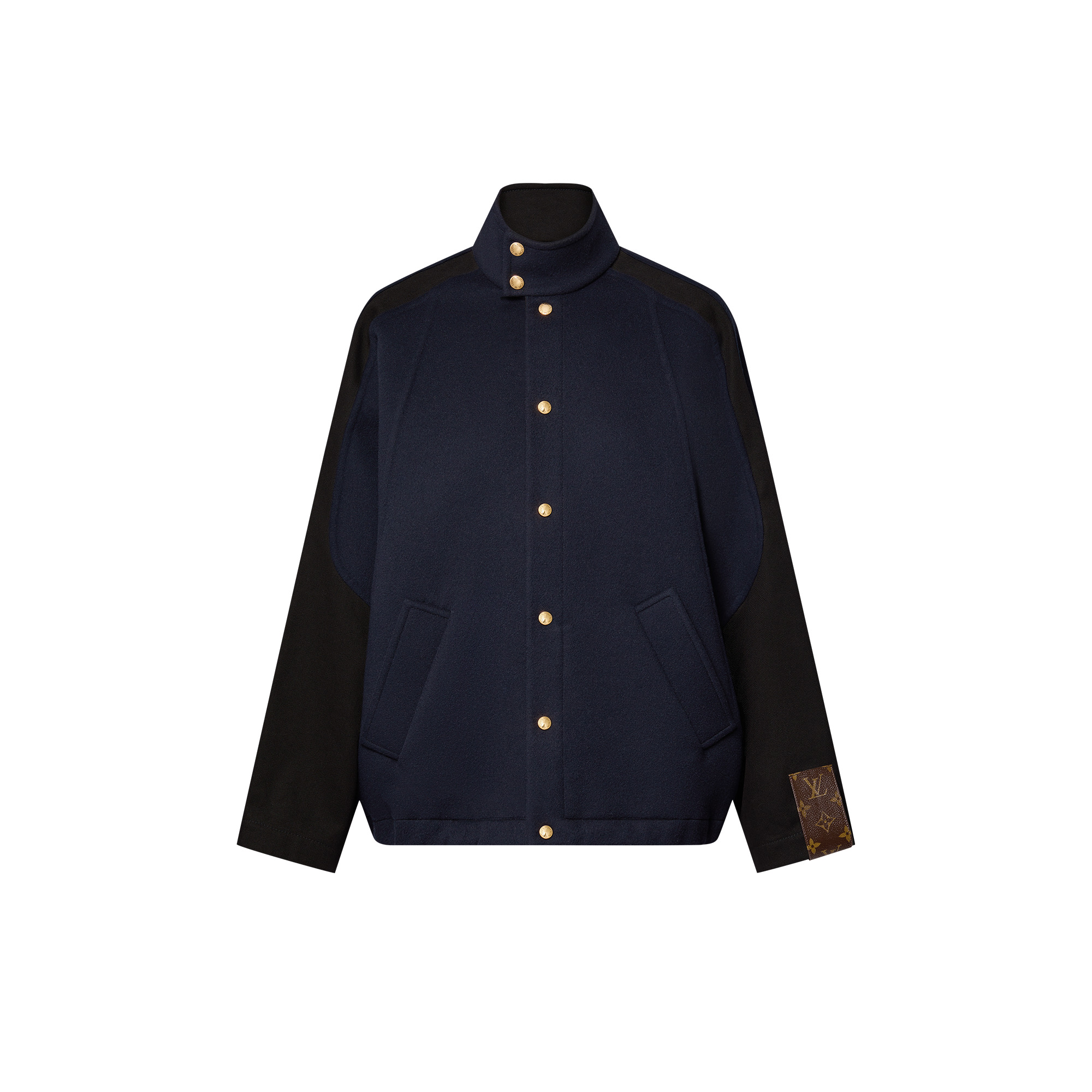 Contrast Sleeve Double Face Coat - 1