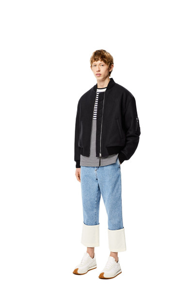 Loewe Bomber jacket in wool and polyester outlook