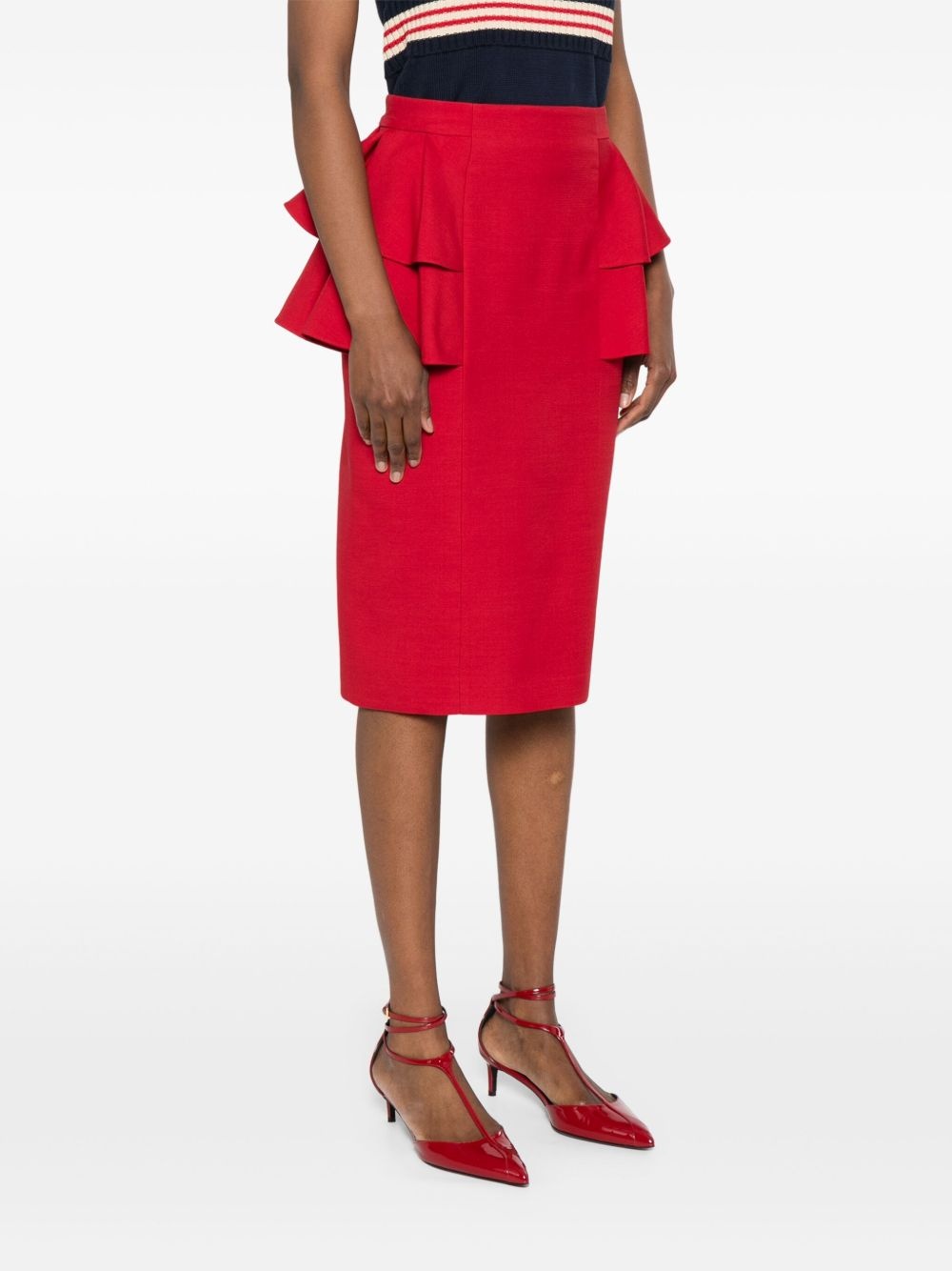 virgin wool-silk skirt - 3