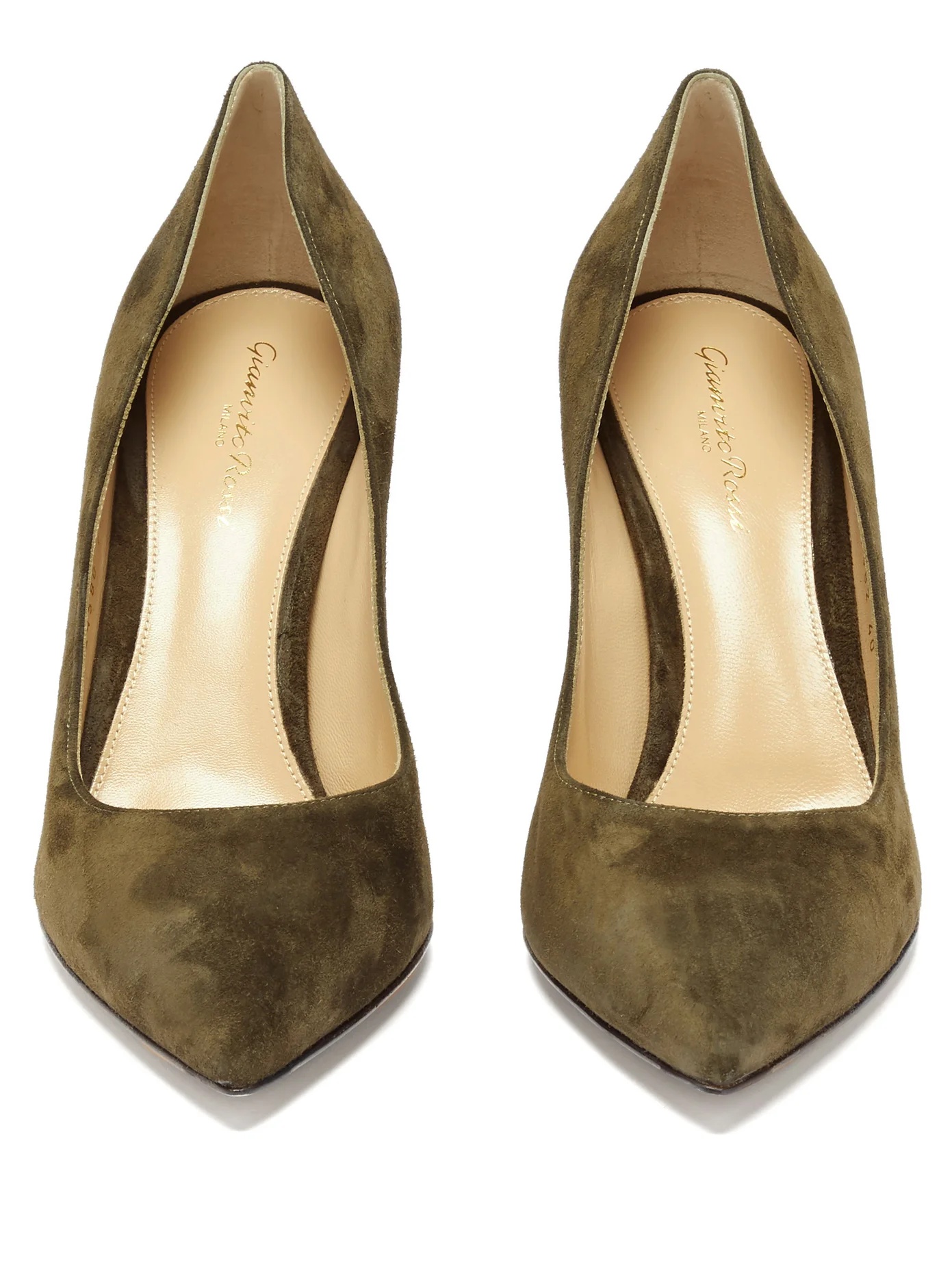 Gianvito 85 point-toe suede pumps - 5