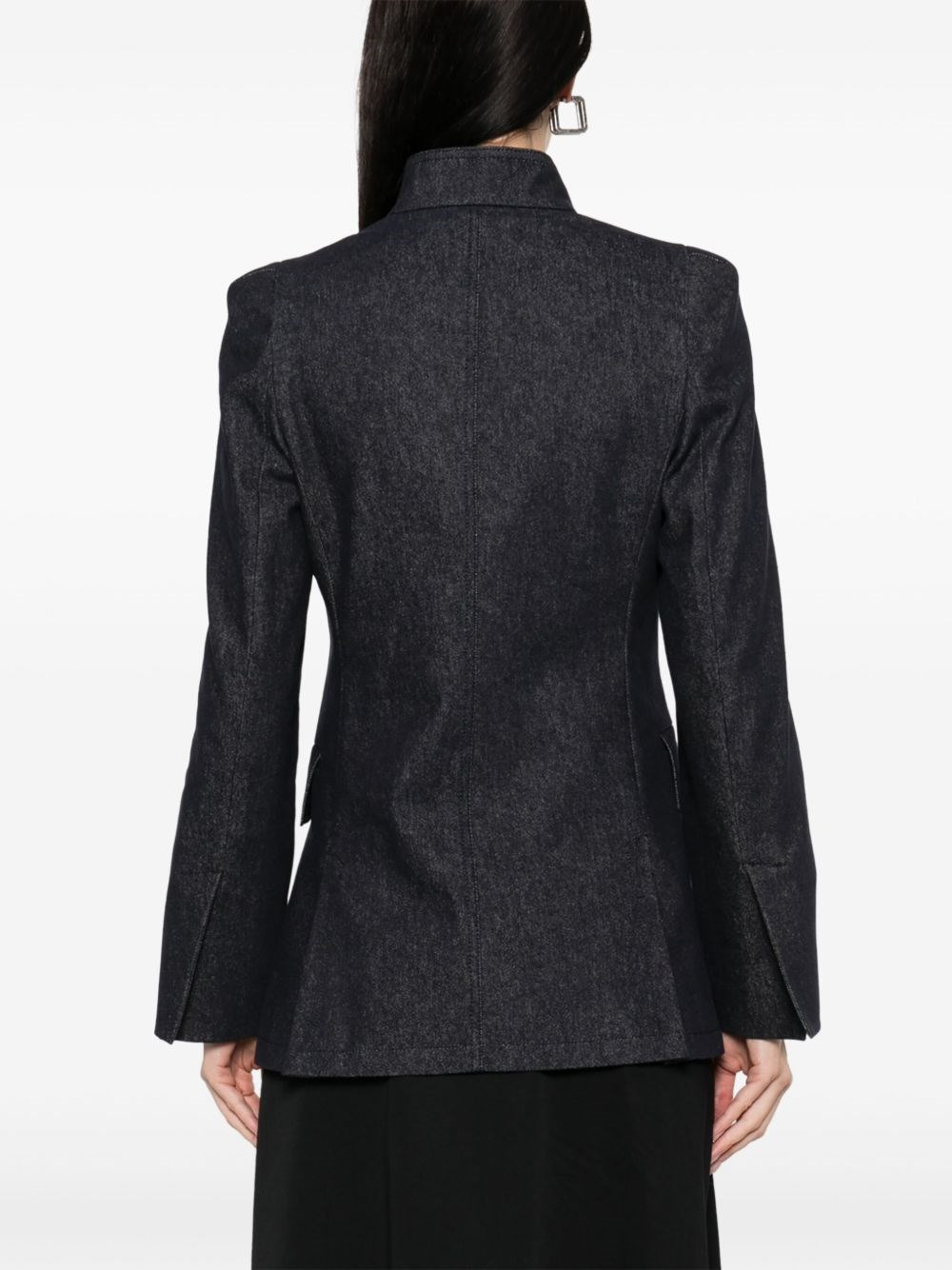 Cotton single-breasted jacket - 4