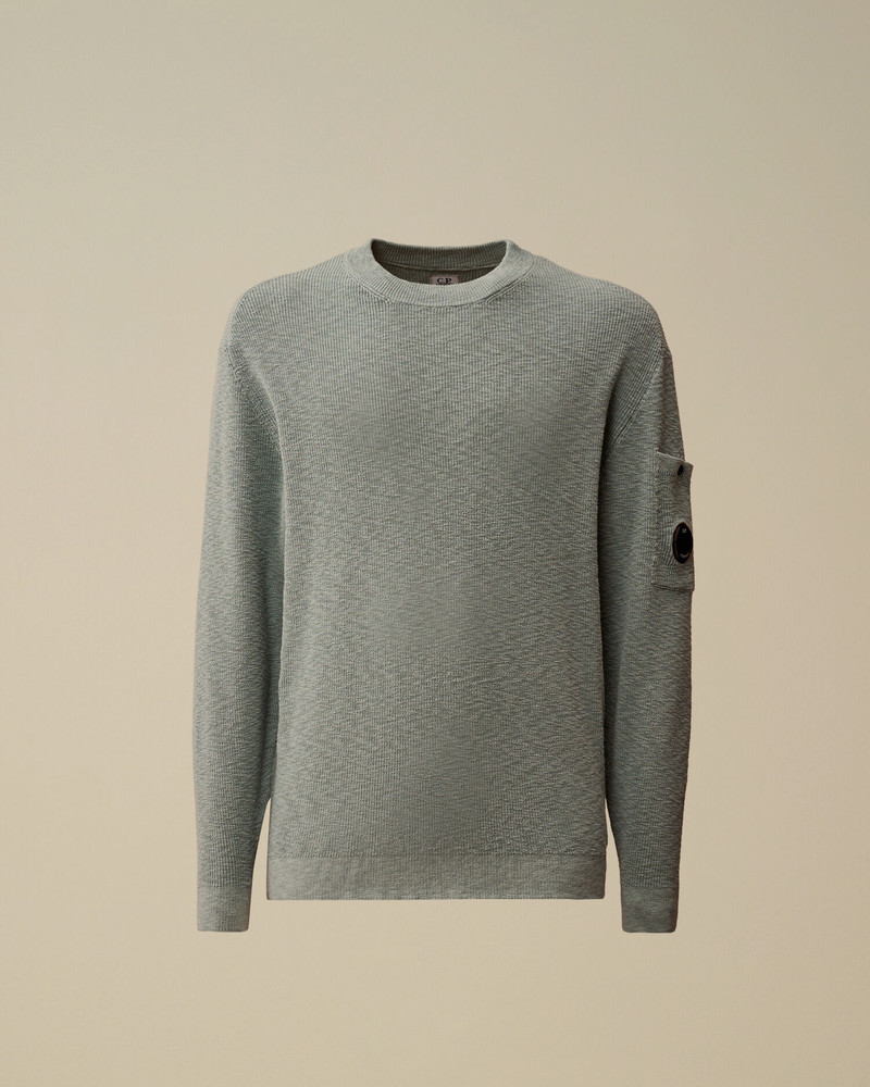 Cotton/Nylon Crewneck Lens Sweater 1