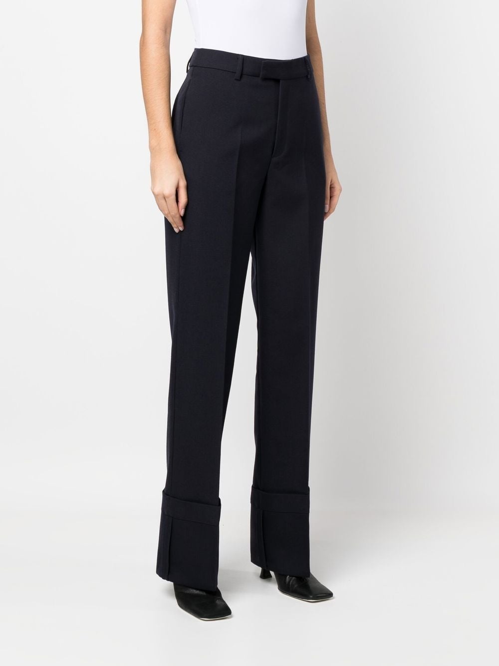 high-waisted tailored trousers - 3