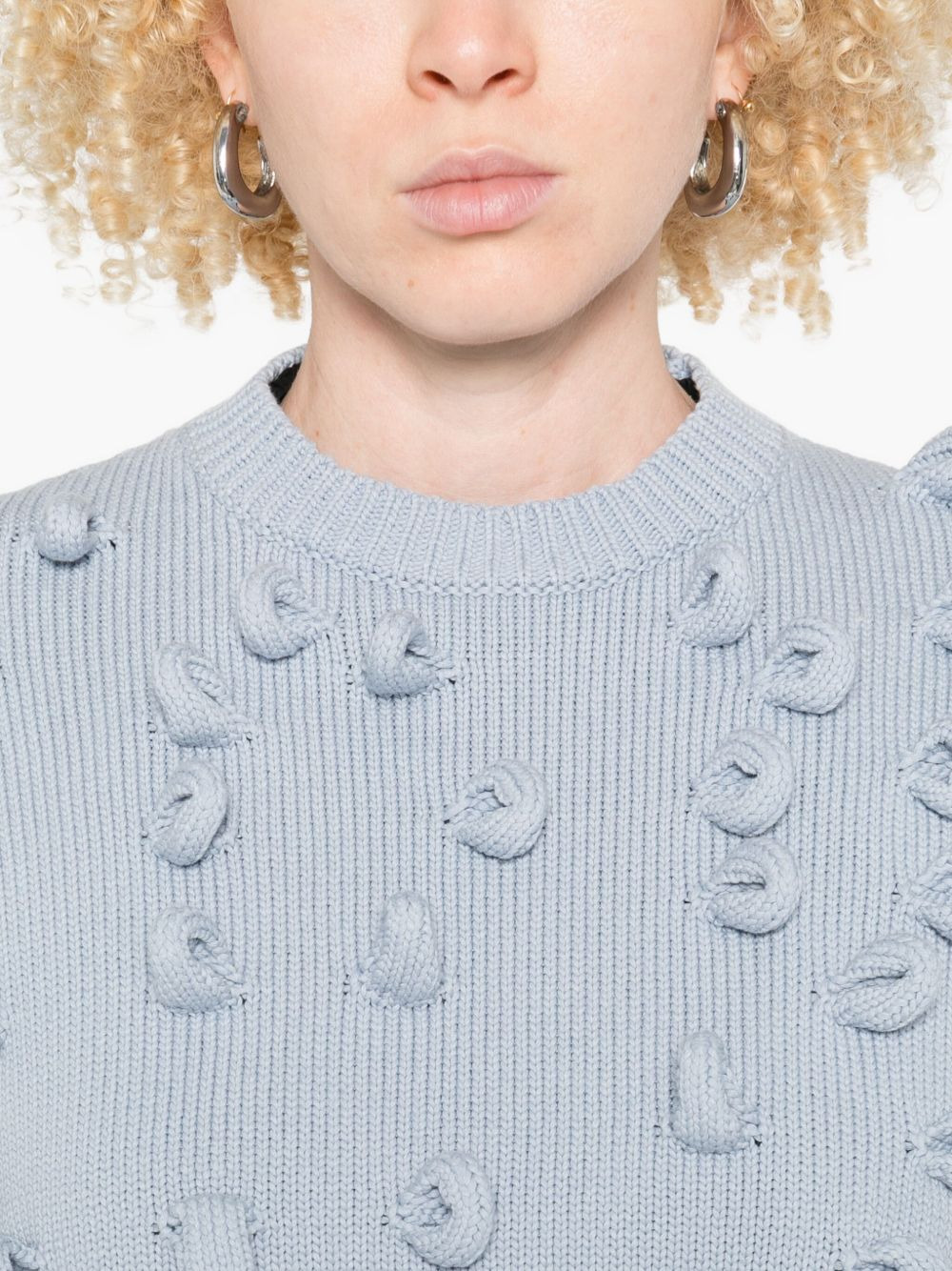 textured-pompom sweater - 5