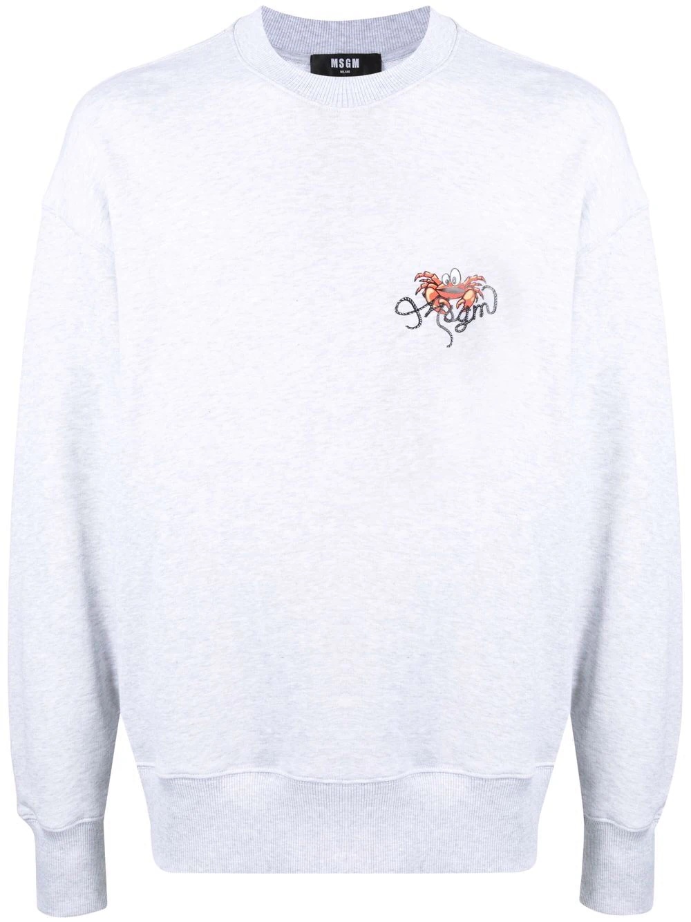 logo-print cotton sweatshirt - 1