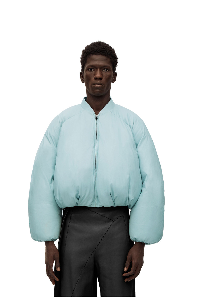 Puffer bomber jacket in nappa 3