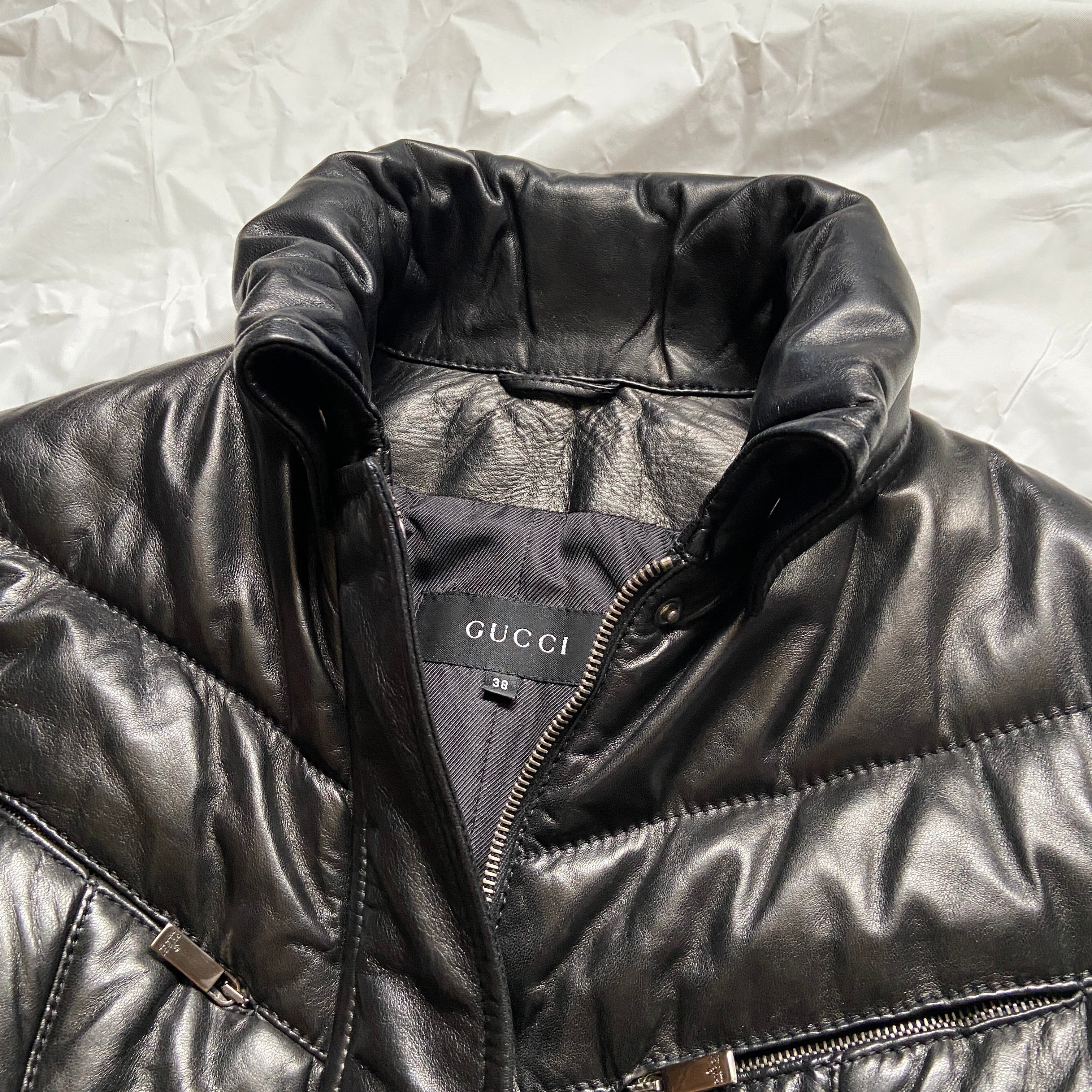 GUCCI Gucci Fall 1998 Tom Ford Lambskin Leather Quilted Down