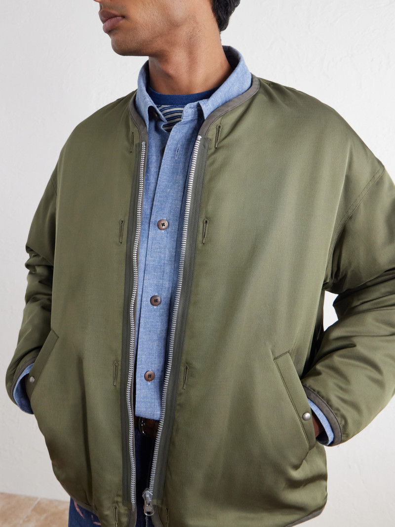 Wool and Silk-Blend Twill Down Liner Jacket 5