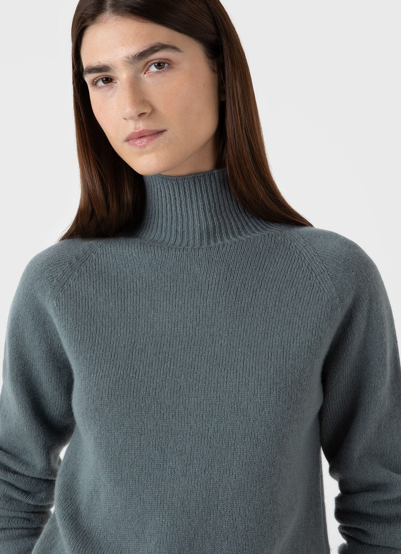 Lambswool Funnel Neck Jumper 4