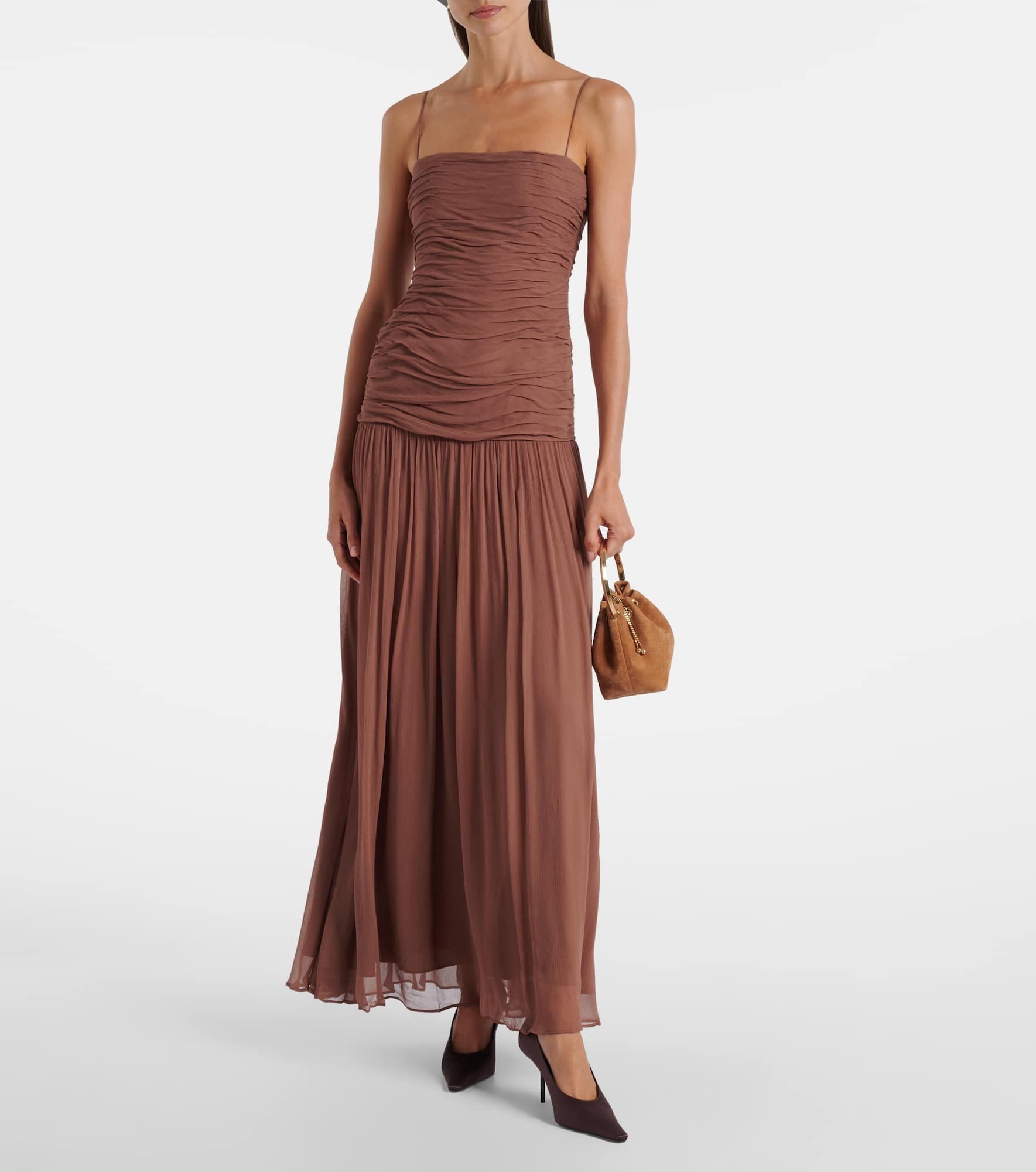 Dalton gathered ruched maxi dress - 2