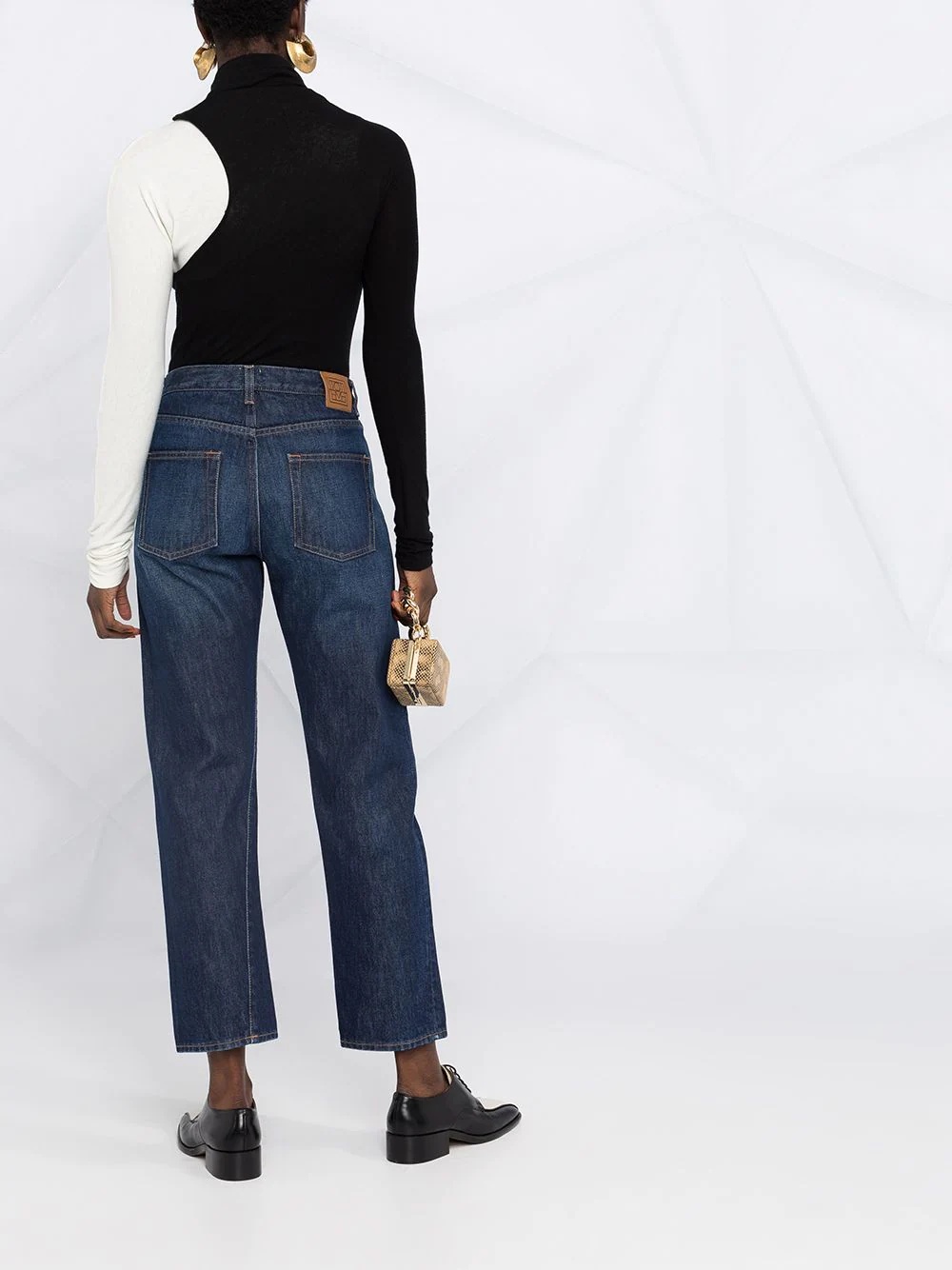 cropped straight-leg jeans - 8