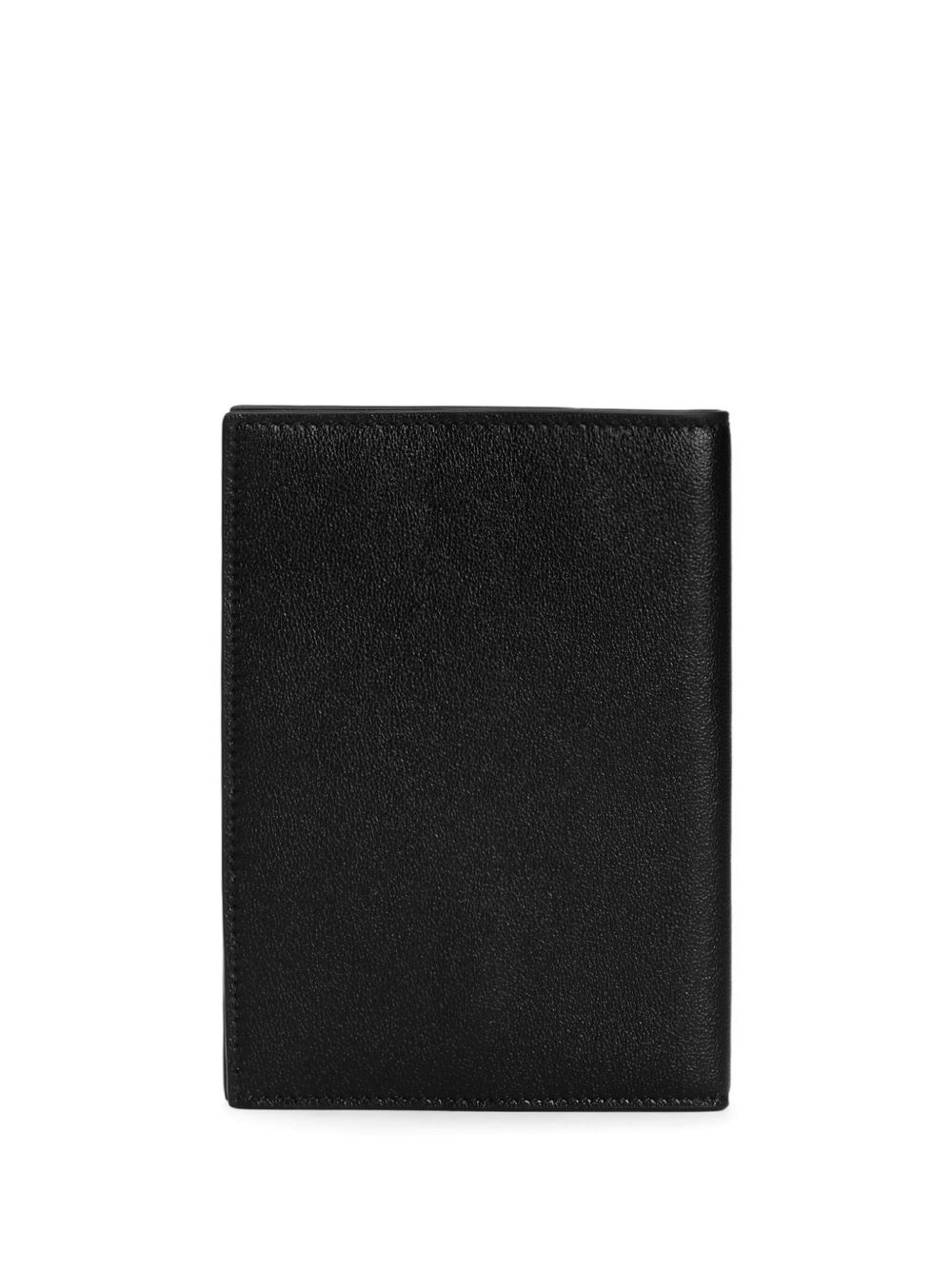 logo-print leather passport case - 2