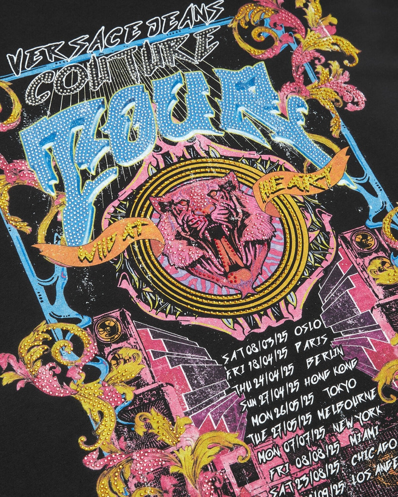 VERSACE JEANS COUTURE Crystal Tour Logo T-Shirt outlook