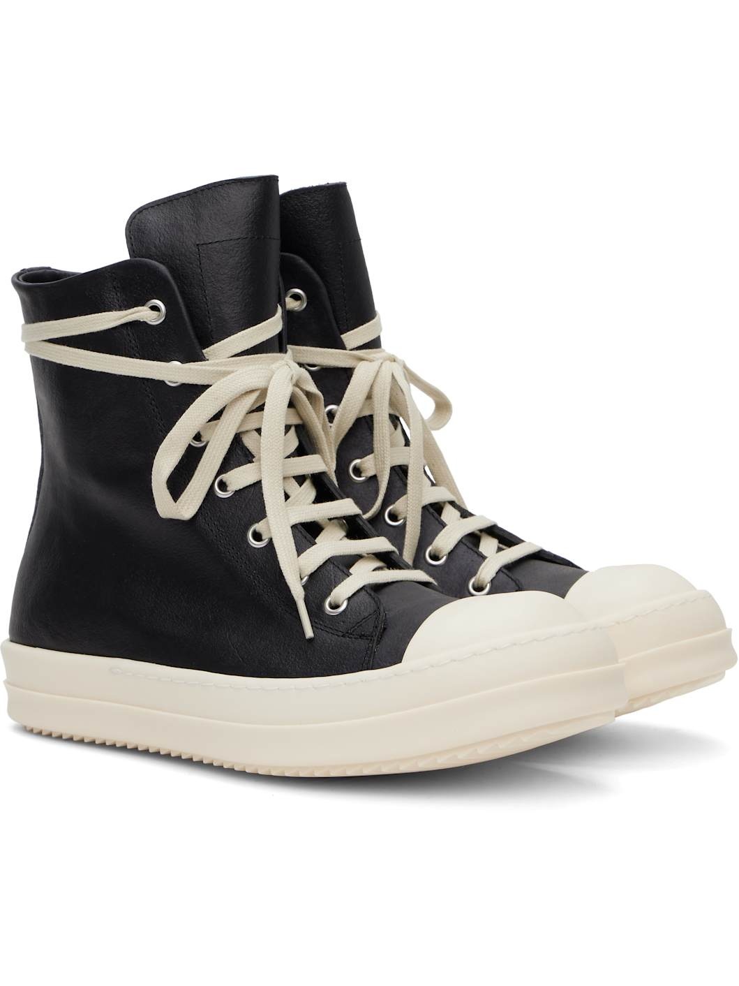 Black Hollywood Leather Sneakers - 4