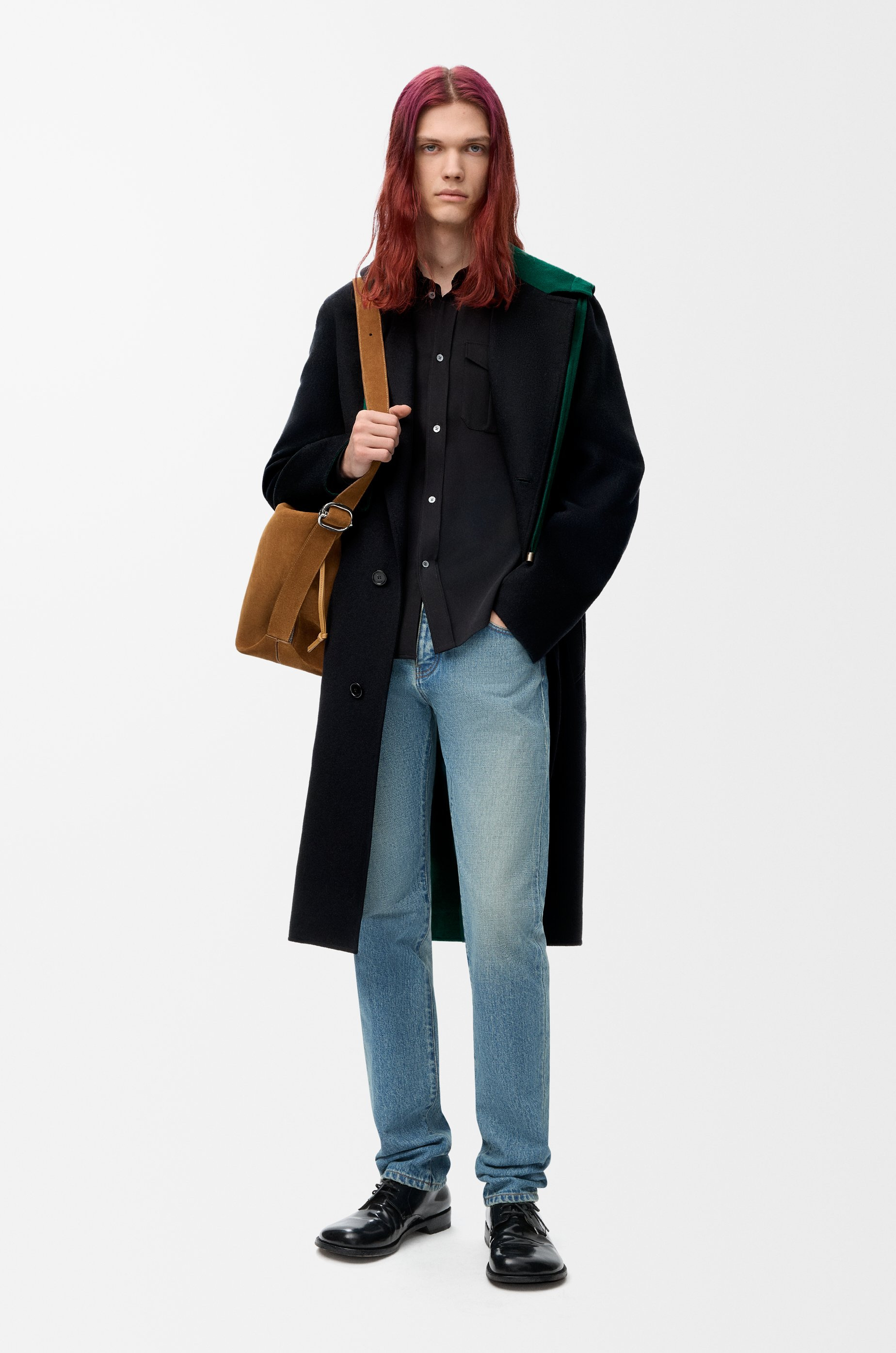 Hooded coat in wool and cashmere - 2