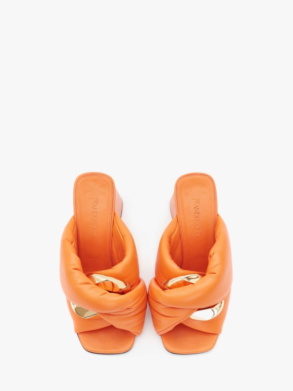 CHAIN TWIST LEATHER MULES - 5